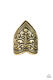 Fall Into VINE - Brass Ring - Paparazzi Accessories Ring Bedazzle Me Pretty Mobile Fashion Boutique