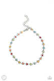 Familiar Florals - Multi Anklet - Paparazzi Accessories Anklet Bedazzle Me Pretty Mobile Fashion Boutique