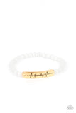 Family is Forever - Gold Bracelet - Paparazzi Accessories Bracelet Bedazzle Me Pretty Mobile Fashion Boutique