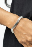 Family is Forever - White Bracelet - Paparazzi Accessories Bracelet Bedazzle Me Pretty Mobile Fashion Boutique