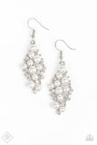 Famous Fashion - White Earrings - Paparazzi Accessories Earrings Bedazzle Me Pretty Mobile Fashion Boutique
