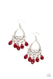 Famous Fashionista - Red Earrings - Paparazzi Accessories Earrings Bedazzle Me Pretty Mobile Fashion Boutique