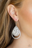 Famous - White Earrings - Paparazzi Accessories Earrings Bedazzle Me Pretty Mobile Fashion Boutique