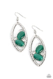 Famously Fashionable - Green Earrings - Paparazzi Accessories Earrings Bedazzle Me Pretty Mobile Fashion Boutique