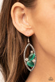 Famously Fashionable - Green Earrings - Paparazzi Accessories Earrings Bedazzle Me Pretty Mobile Fashion Boutique