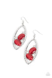 Famously Fashionable - Red Earrings - Paparazzi Accessories Earrings Bedazzle Me Pretty Mobile Fashion Boutique