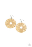 Fan the Breeze - Brown Earrings - Paparazzi Accessories Earrings Bedazzle Me Pretty Mobile Fashion Boutique