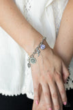Fancifully Flighty - Purple Bracelet - Paparazzi Accessories Bracelet Bedazzle Me Pretty Mobile Fashion Boutique