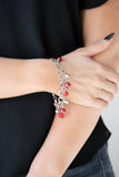 Fancy Fascination - Red Bracelet - Paparazzi Accessories Bracelet Bedazzle Me Pretty Mobile Fashion Boutique