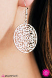 Fancy Filigree - Silver Earrings - Paparazzi Accessories Earrings Bedazzle Me Pretty Mobile Fashion Boutique