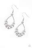 Fancy First - Silver Earrings - Paparazzi Accessories Earrings Bedazzle Me Pretty Mobile Fashion Boutique