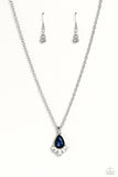 Fancy Fringe - Blue Necklace - Paparazzi Accessories Necklace Bedazzle Me Pretty Mobile Fashion Boutique