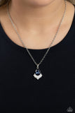 Fancy Fringe - Blue Necklace - Paparazzi Accessories Necklace Bedazzle Me Pretty Mobile Fashion Boutique