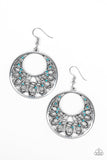 Fancy That - Blue Earrings - Paparazzi Accessories Earrings Bedazzle Me Pretty Mobile Fashion Boutique