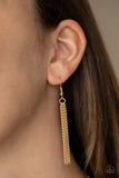 Fanned Out Fashion - Gold Necklace - Paparazzi Accessories Necklace Bedazzle Me Pretty Mobile Fashion Boutique