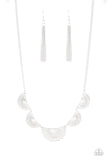 Fanned Out Fashion - Silver Necklace - Paparazzi Accessories Necklace Bedazzle Me Pretty Mobile Fashion Boutique
