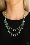 Fantastic Flair - Green Necklace - Paparazzi Accessories Necklace Bedazzle Me Pretty Mobile Fashion Boutique