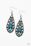 Fantastically Fanciful - Blue Earrings - Paparazzi Accessories Earrings Bedazzle Me Pretty Mobile Fashion Boutique