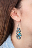Fantastically Fanciful - Blue Earrings - Paparazzi Accessories Earrings Bedazzle Me Pretty Mobile Fashion Boutique
