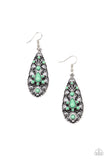 Fantastically Fanciful - Green Earrings - Paparazzi Accessories Earrings Bedazzle Me Pretty Mobile Fashion Boutique