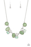 Fantasy World - Green Necklace - Paparazzi Accessories Necklace Bedazzle Me Pretty Mobile Fashion Boutique