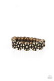 Farmhouse Fashion - Brass Ring - Paparazzi Accessories Ring Bedazzle Me Pretty Mobile Fashion Boutique
