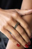 Farmhouse Fashion - Brass Ring - Paparazzi Accessories Ring Bedazzle Me Pretty Mobile Fashion Boutique