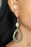 Farmhouse Fashion Show - Yellow Earrings - Paparazzi Accessories Earrings Bedazzle Me Pretty Mobile Fashion Boutique