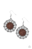 Farmhouse Fashionista - Brown Earrings - Paparazzi Accessories Earrings Bedazzle Me Pretty Mobile Fashion Boutique