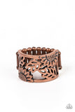 Farmhouse Foliage - Copper Ring - Paparazzi Accessories Ring Bedazzle Me Pretty Mobile Fashion Boutique
