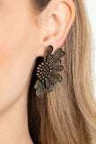 Farmstead Meadow - Brass Post Earrings - Paparazzi Accessories Post Earrings Bedazzle Me Pretty Mobile Fashion Boutique