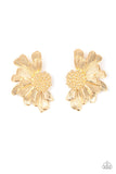 Farmstead Meadow - Gold Post Earrings - Paparazzi Accessories Post Earrings Bedazzle Me Pretty Mobile Fashion Boutique