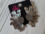 Farmstead Meadow - Silver Post Earrings - Paparazzi Accessories Post Earrings Bedazzle Me Pretty Mobile Fashion Boutique
