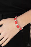 Fashion Fable - Red Bracelet - Paparazzi Accessories Bracelet Bedazzle Me Pretty Mobile Fashion Boutique