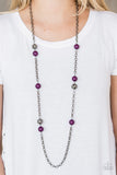 Fashion Fad - Purple Necklace - Paparazzi Accessories Necklace Bedazzle Me Pretty Mobile Fashion Boutique