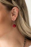 Fashion Fad - Red Necklace - Paparazzi Accessories Necklace Bedazzle Me Pretty Mobile Fashion Boutique