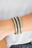 Fashion Fanatic - Gold Bracelet - Paparazzi Accessories Bracelet Bedazzle Me Pretty Mobile Fashion Boutique