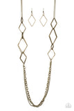 Fashion Fave - Brass Necklace - Paparazzi Accessories Necklace Bedazzle Me Pretty Mobile Fashion Boutique