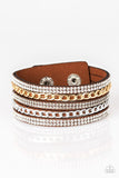Fashion Fiend - Brown Bracelet - Paparazzi Accessories Bracelet Bedazzle Me Pretty Mobile Fashion Boutique