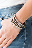 Fashion Fiend - Brown Bracelet - Paparazzi Accessories Bracelet Bedazzle Me Pretty Mobile Fashion Boutique