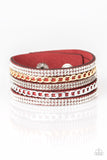 Fashion Fiend - Red Bracelet - Paparazzi Accessories Bracelet Bedazzle Me Pretty Mobile Fashion Boutique