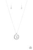 Fashion Finale - White Necklace - Paparazzi Accessories Necklace Bedazzle Me Pretty Mobile Fashion Boutique