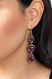 Fashion Frolic - Purple Earrings - Paparazzi Accessories Earrings Bedazzle Me Pretty Mobile Fashion Boutique