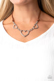 Fashionable Flirt - Brown Necklace - Paparazzi Accessories Necklace Bedazzle Me Pretty Mobile Fashion Boutique