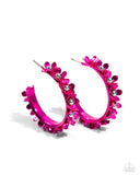 Fashionable Flower Crown - Pink Earrings - Paparazzi Accessories Earrings Bedazzle Me Pretty Mobile Fashion Boutique