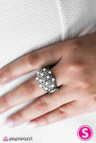 Fashionably Fabulous - White Ring - Paparazzi Accessories Ring Bedazzle Me Pretty Mobile Fashion Boutique