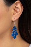 Fashionista Fiesta - Blue Earrings - Paparazzi Accessories Earrings Bedazzle Me Pretty Mobile Fashion Boutique