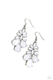 Fashionista Fiesta - White Earrings - Paparazzi Accessories Earrings Bedazzle Me Pretty Mobile Fashion Boutique