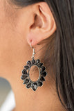 Fashionista Flavor - Black Earrings - Paparazzi Accessories Earrings Bedazzle Me Pretty Mobile Fashion Boutique
