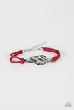 Faster Than FLIGHT - Red Bracelet - Paparazzi Accessories Bracelet Bedazzle Me Pretty Mobile Fashion Boutique